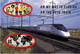 Coin travelling by Auto Train